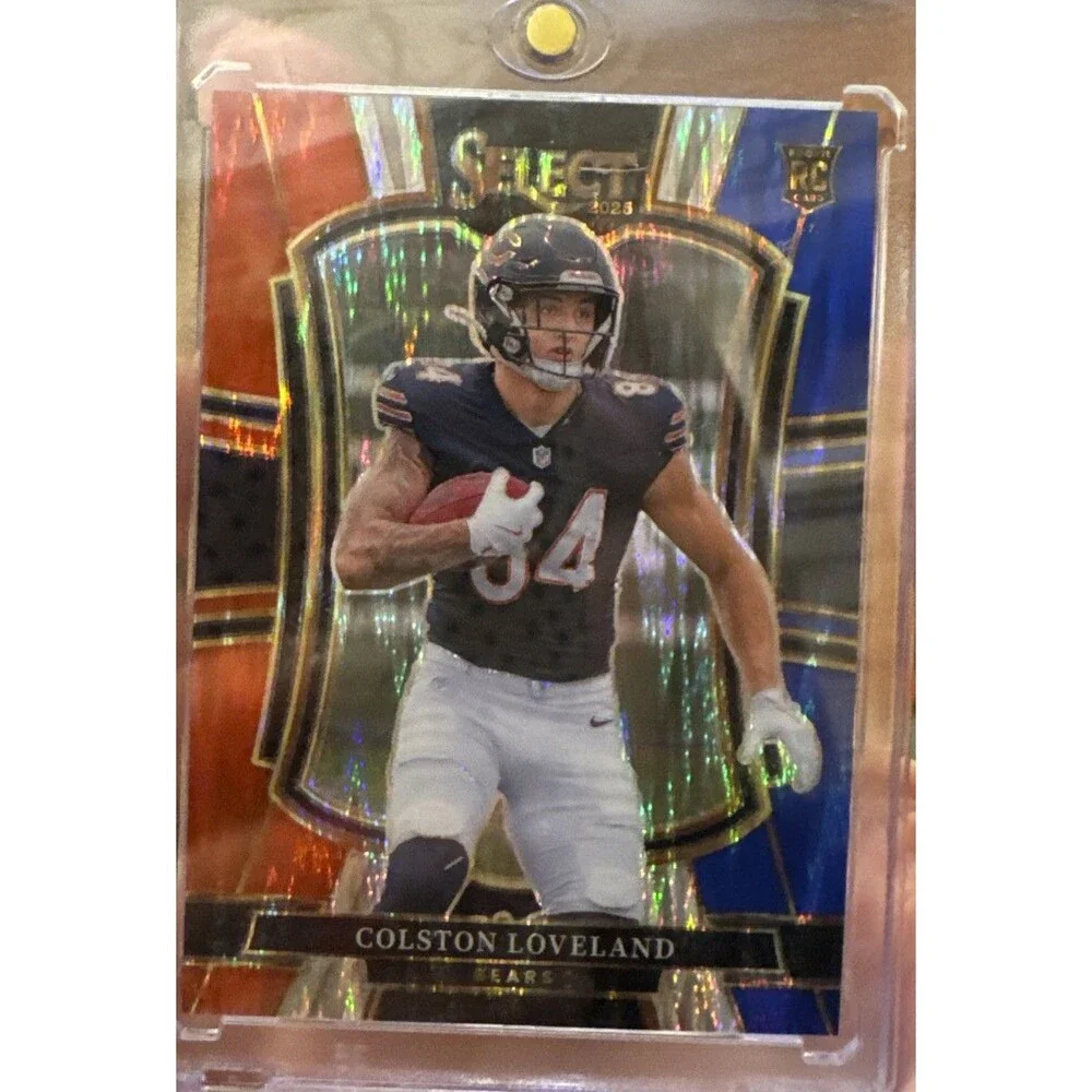 2025 Select Colston Loveland RC Premier Level Red & Blue Shock Prizm #172 BEARS